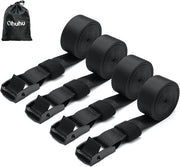 Set di 4 cinghie, cinghia di trazione, cinghia di fissaggio con gancio di zinkatura, cinghia di trazione veloce fino a 250 kg DIN EN 12195-2 con borsa portacarico per auto, portabicicletta & moto