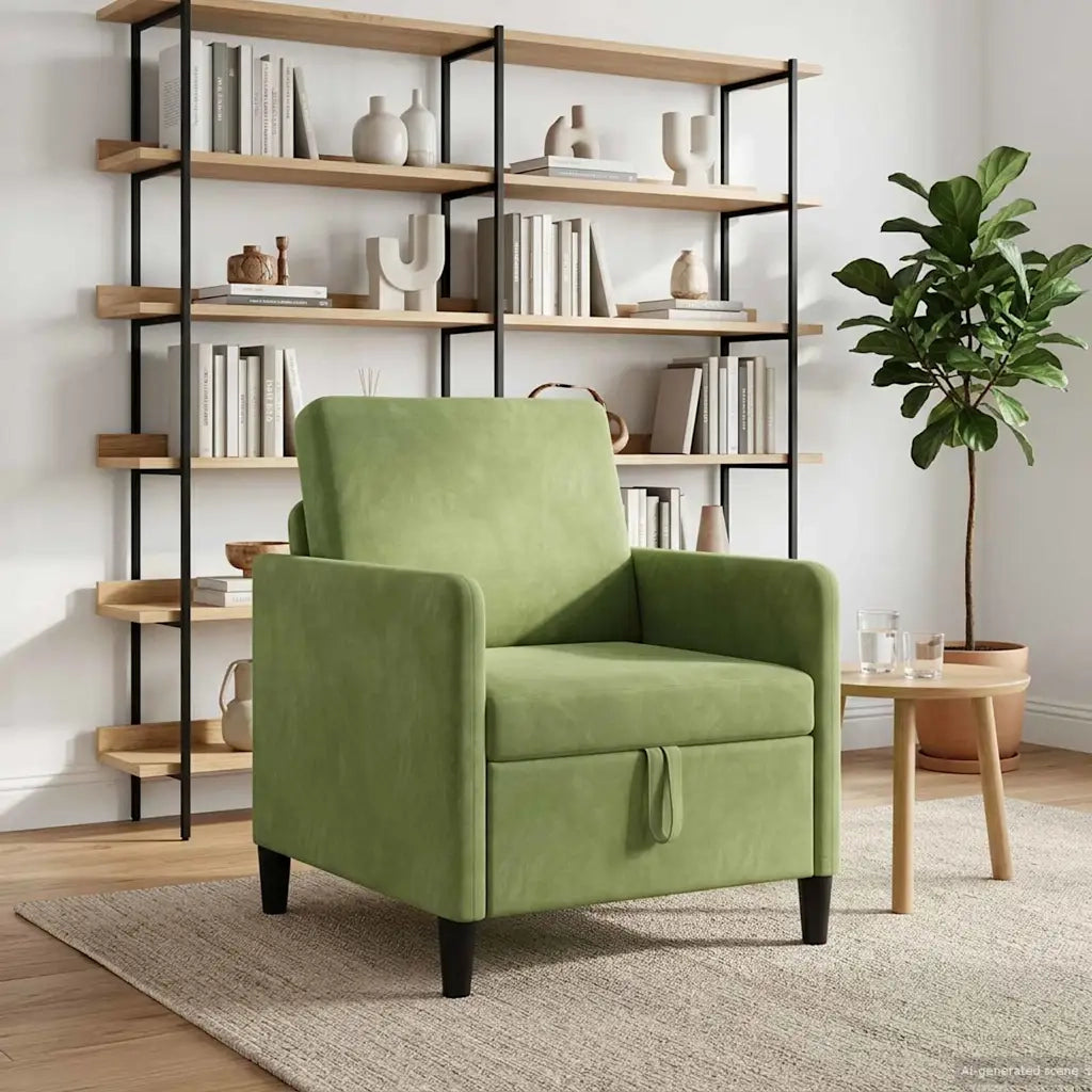 Divano con Storage Verde chiaro 72 x 78 x 87 cm Poliestere 42036880