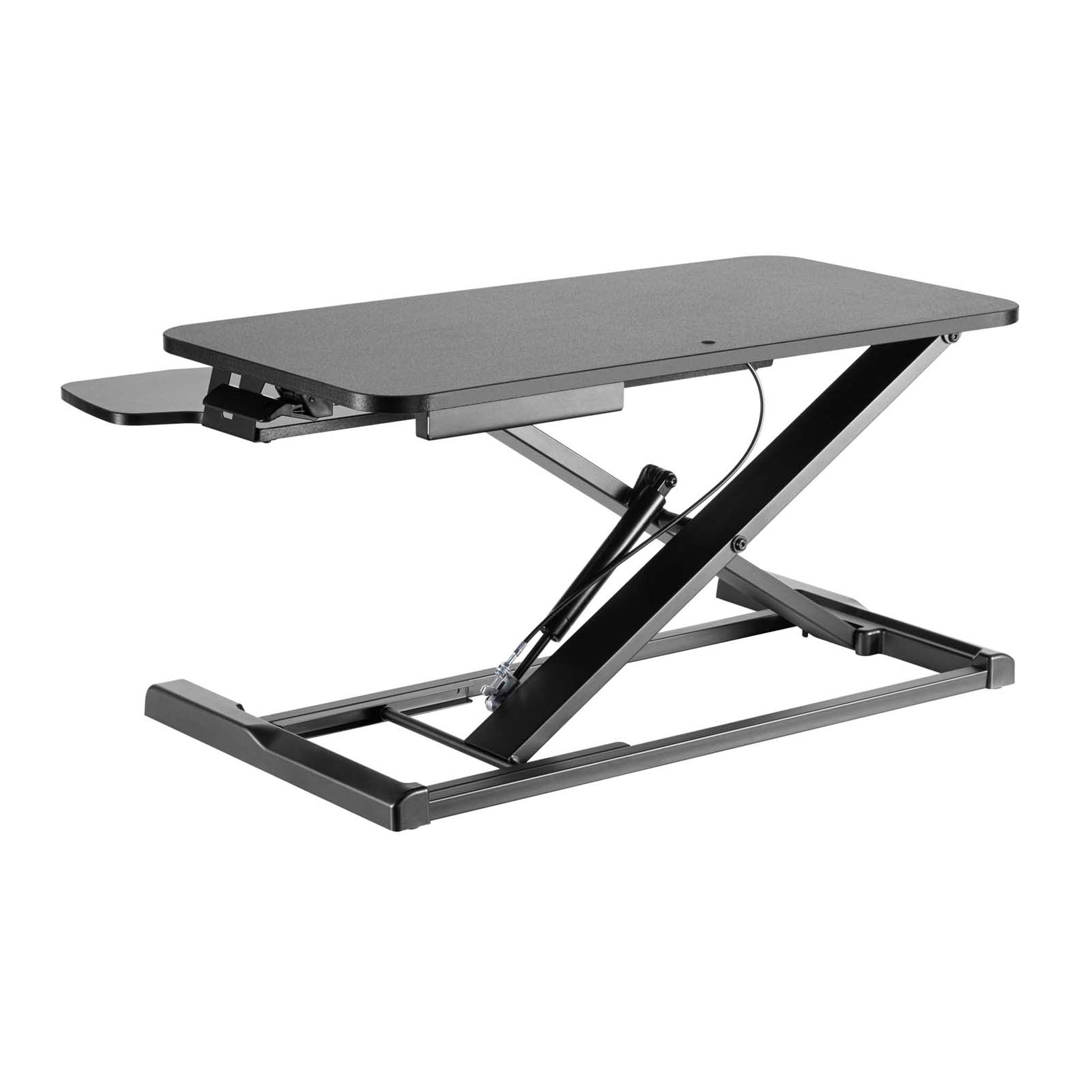 Alzata per monitor 80x40cm con porta tastiera, regolabile, Supporto di rialzo per computer