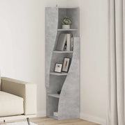 Mobile angolare 32x32x140cm Legno ingegnerizzato Grigio cemento 889878