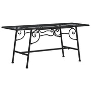 Panca da giardino mobili da esterno per patio terrazza cornice per alberi 110 cm acciaio nero 02_0011843