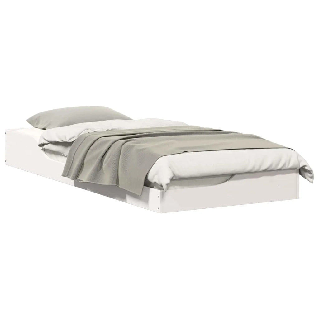 Struttura del letto Bianco 80 x 210 cm Pino massello 873401