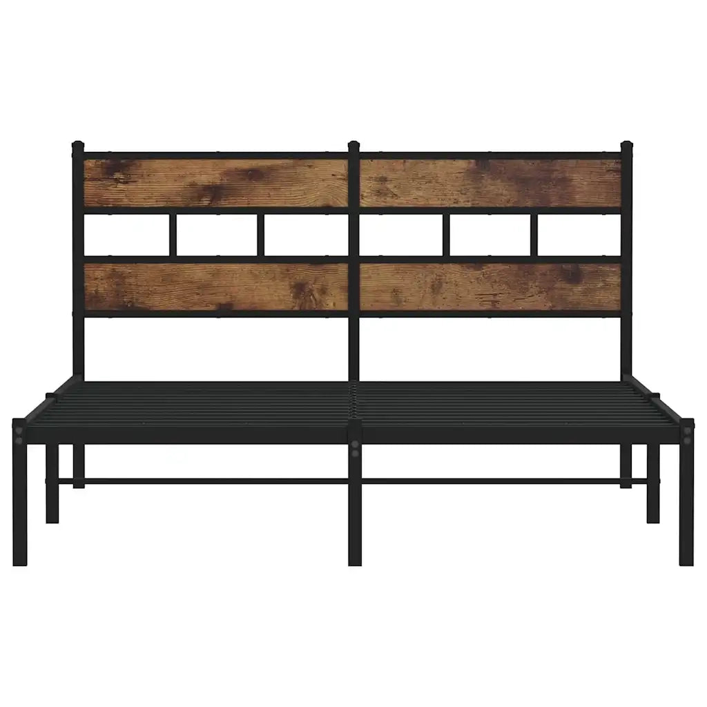 Giroletto senza Materaso in Metallo Rovere Fumo 140x190 cm