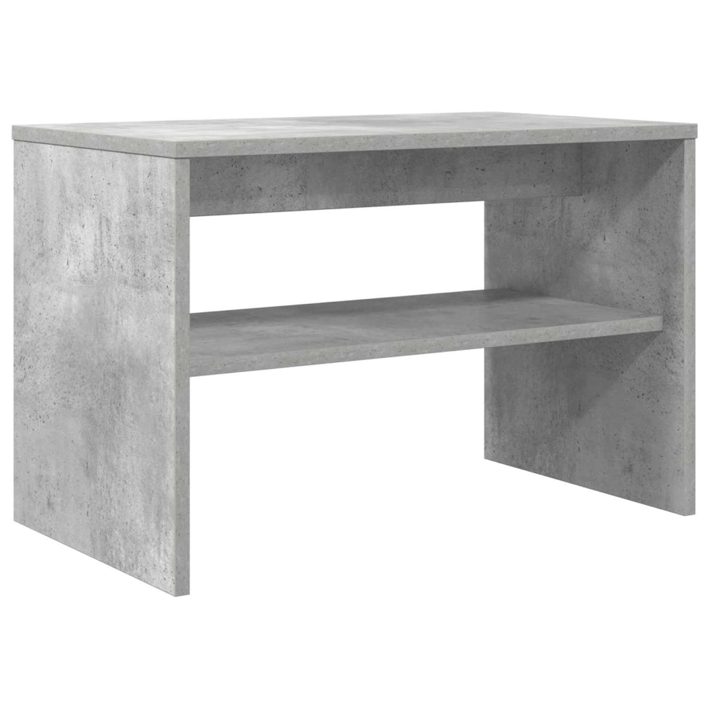 Mobile TV rettangolare moderno con pratici ripiani soggiorno 60 x 35 x 40 cm legno ingegnerizzato grigio cemento 02_0058340