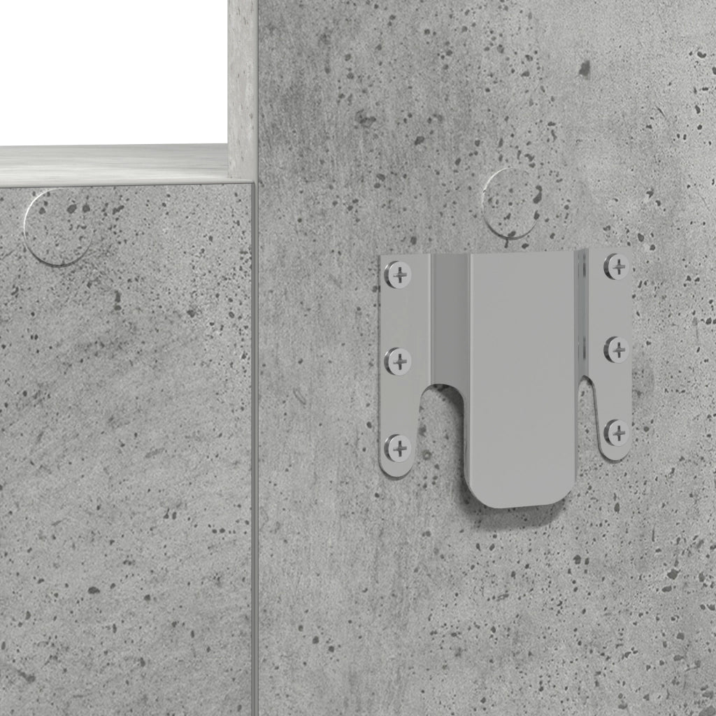 Tavolo Trucco Parete Grigio Cemento 83x40x70 cm