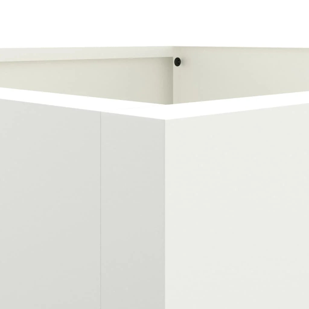 Fioriera rialzata per piante fiori terrazza giardino 42 x 38 x 75 cm acciaio bianco 02_0037597