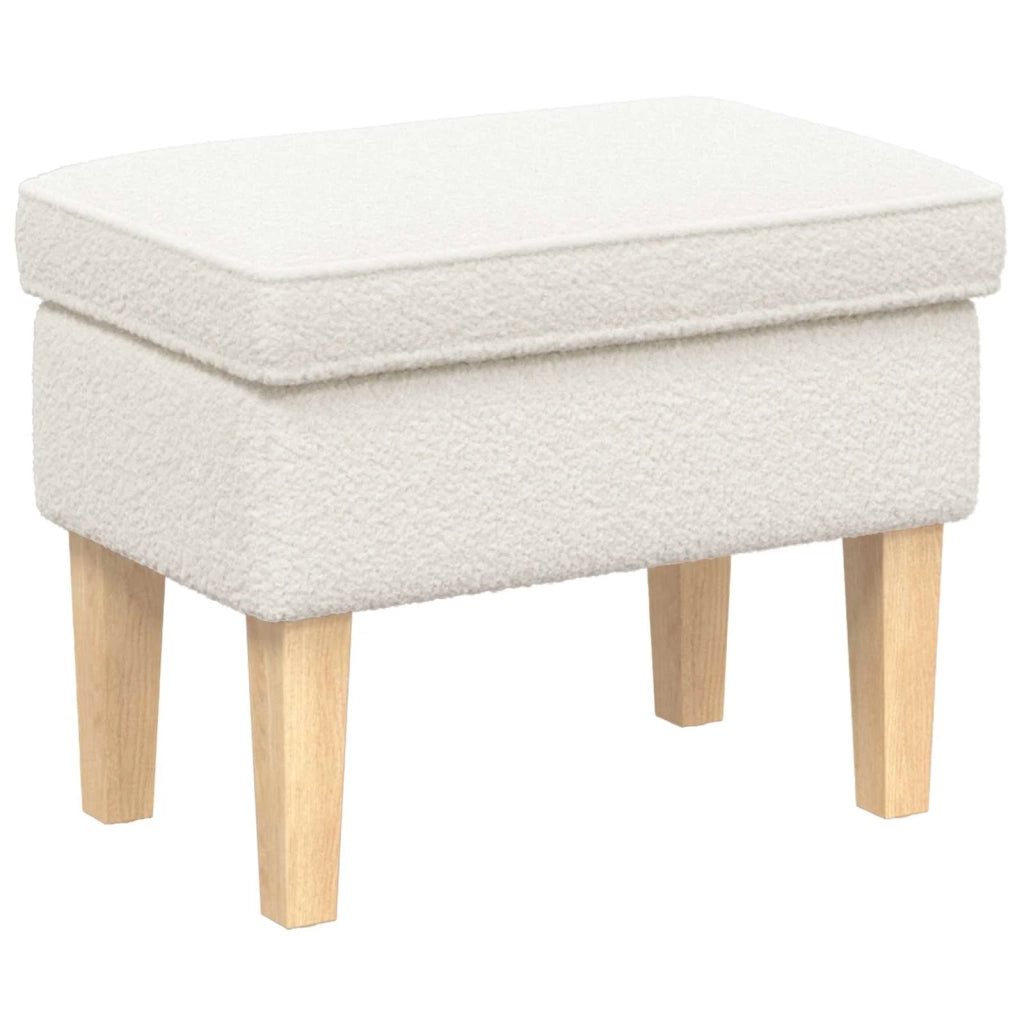 Poggiapiedi Crema 55 x 35 x 41 cm Bouclé 42030003