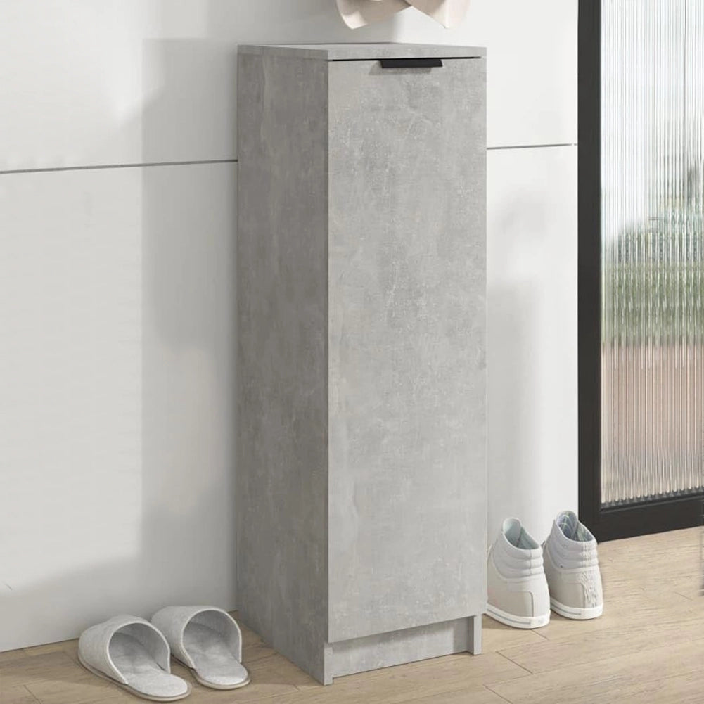 Mobile Scarpiera 6 Ripiani in Legno MDF 30x35 H 100 cm Multiuso Cemento Moderno