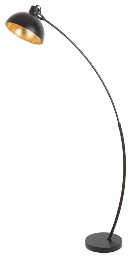 Lampada da terra ad arco Otto nero/oro E27 60W Rabalux