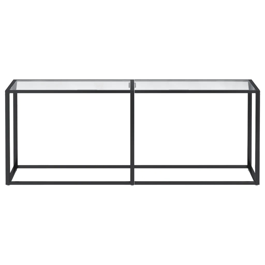 Tavolo Consolle Trasparente 200x35x75,5 cm in Vetro Temperato 331686