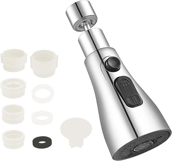 Valvola da Cucina con Regolazione della Portata con 3 Modi e Funzione di Rotazione a 360°