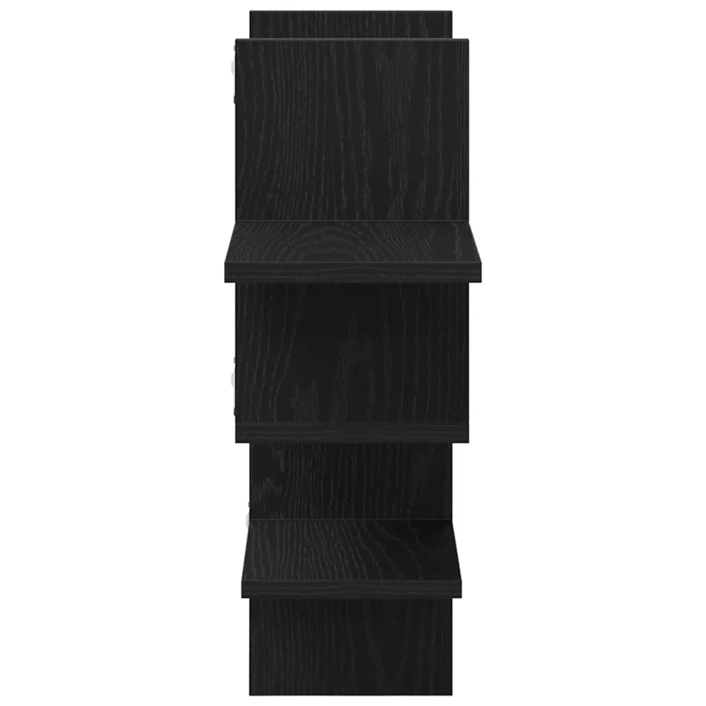 Scaffale a Parete Rovere Nero 124,5x18x60,5 cm in Truciolato 868069