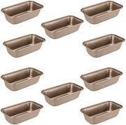 Piatto da pane con disegno dorato - Mini forma da pane - Piatto per forno - Materiale in acciaio inossidabile di alta qualità - Rivestimento antiscivolo - Decorativo elemento di stile - Forma da pane per forno