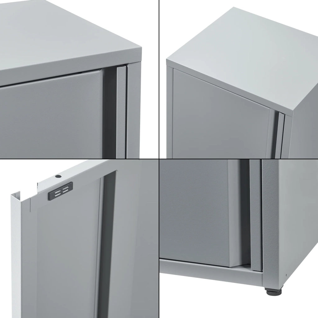 Mobiletto portaoggetti/scaffale 88 x 40 x 35 cm metallo acciaio grigio 03_0008904