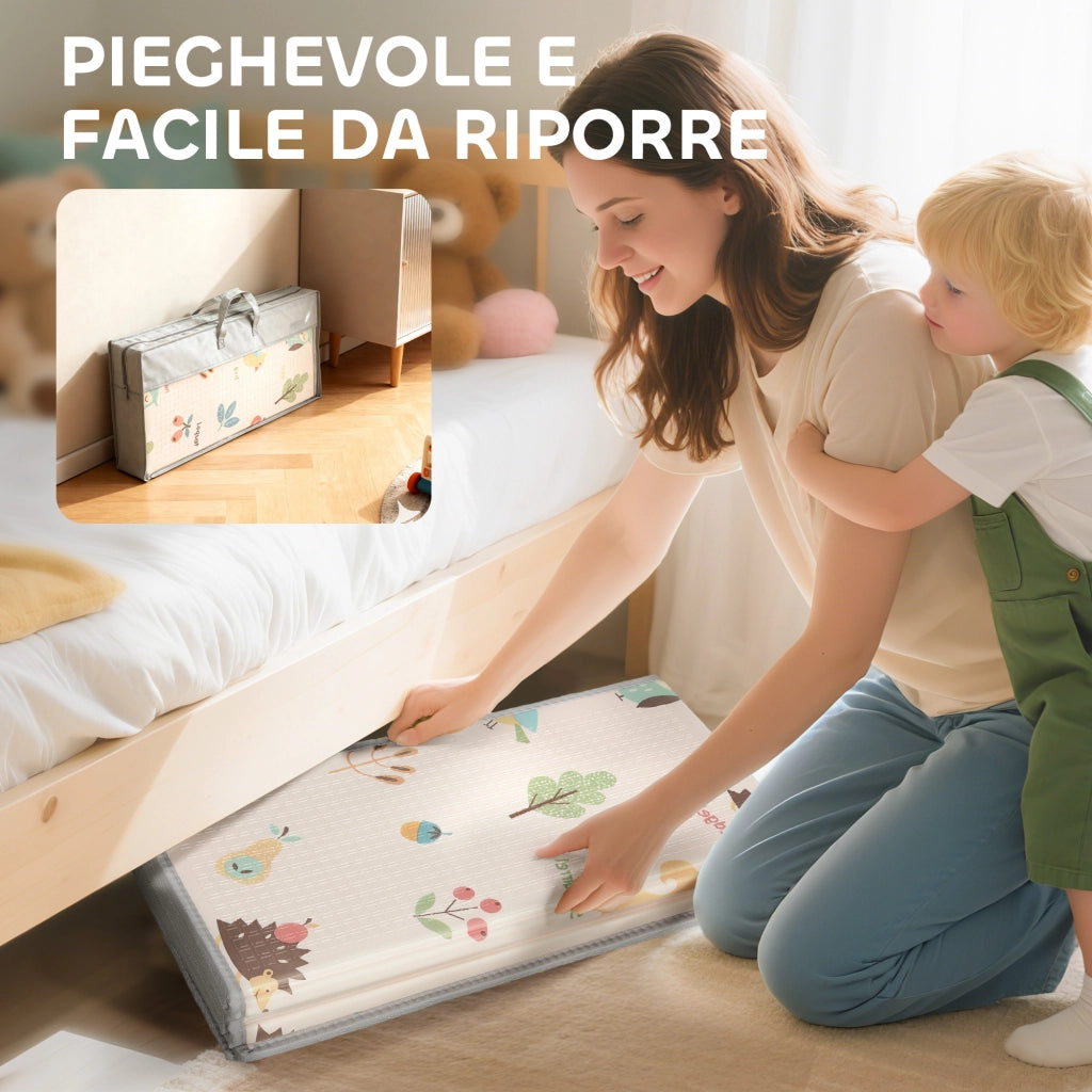 Tappeto Bambini Numeri Lettere Impermeabile ¨C zephmum ¨C Multicolore 180x150x1 cm