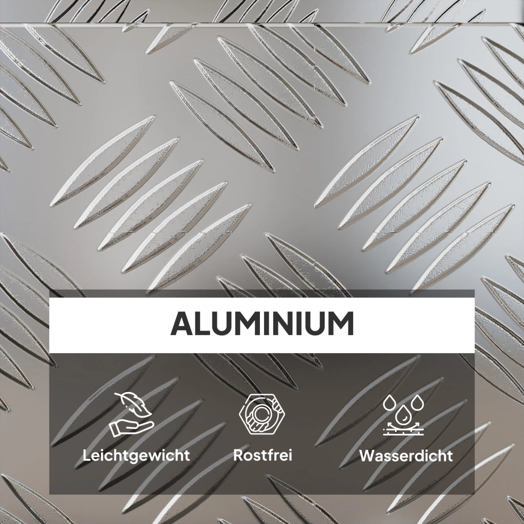 Cassetta di Sicurezza in Alluminio con Serratura e Chiavi ¨C zephmum ¨C 50x15.5x20.5 cm