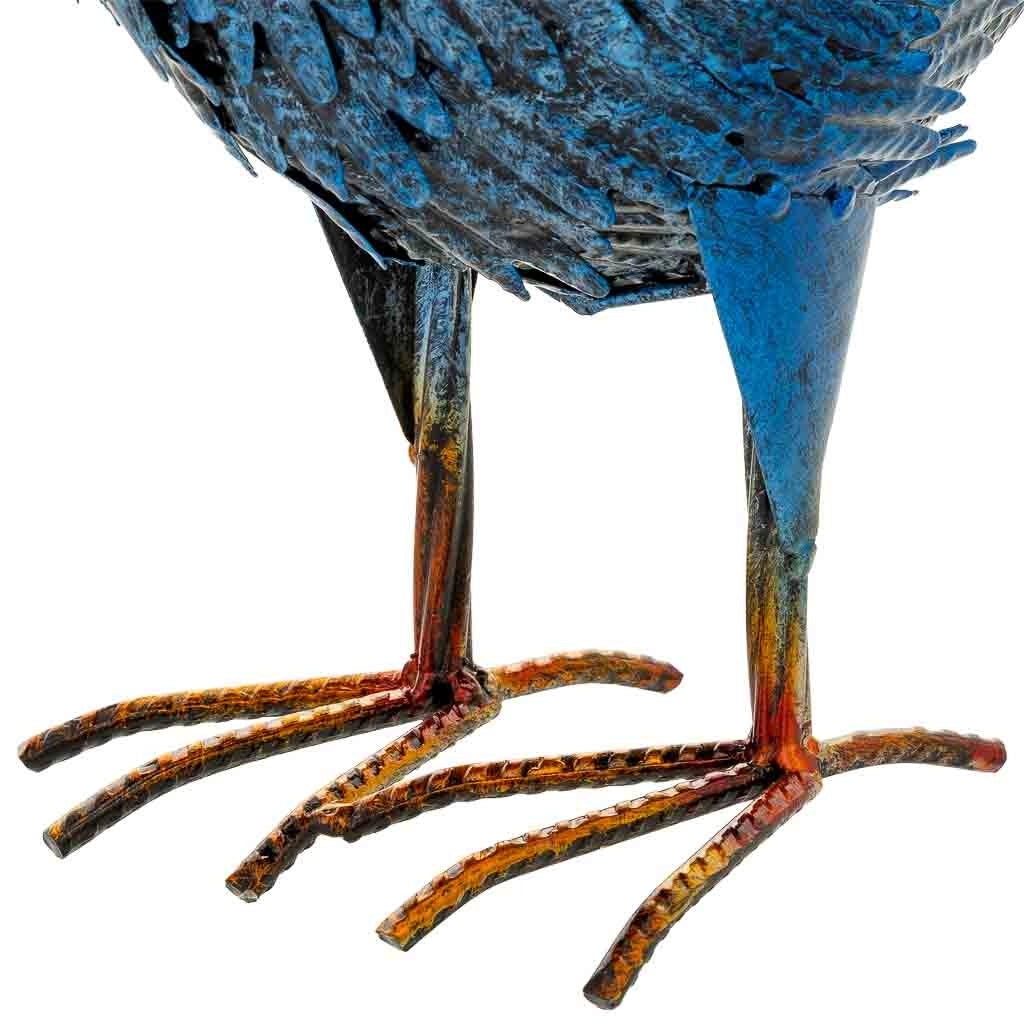 Figura decoración gallo de metal multicolor 22x14x36h cm