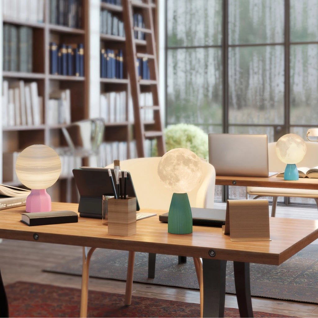 Lampada da comodino 3D set da 3 ¨C Xylo ¨C 3 colori, 10 livelli luminosit¨¤, USB, bianco