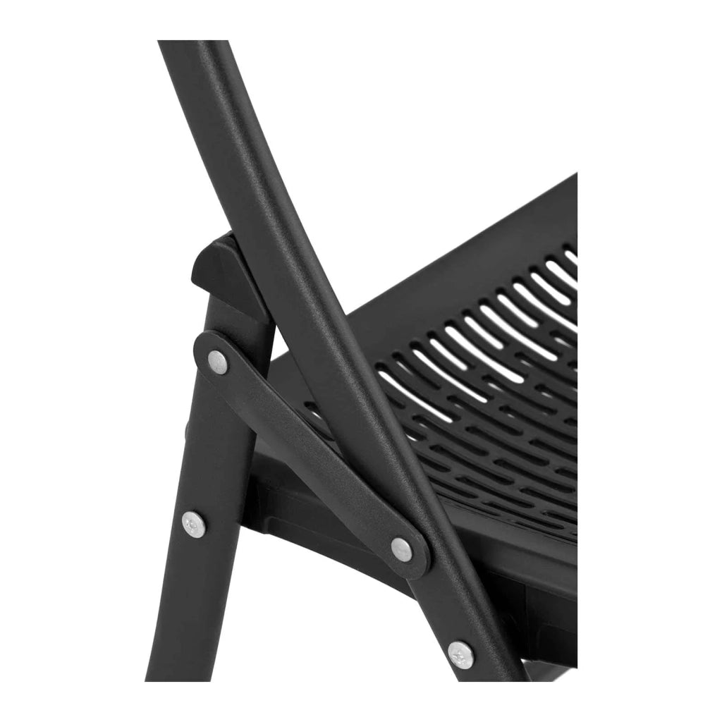 Set di 5 sedie per ristoranti, bar, uffici e sale d'attesa 150 kg max design pieghevole nero 14_0006014