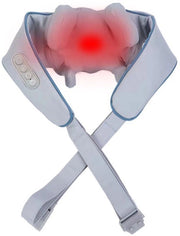 Apparecchio per massaggi, copertura, muscolo trapezio, collare cervicale, compressa, caricabile, compressa calda, massaggio cervicale elettrico - grigio