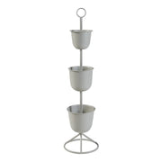 Portavasi da esterno 110 x 28 cm 3 vasi beige 03_0010315
