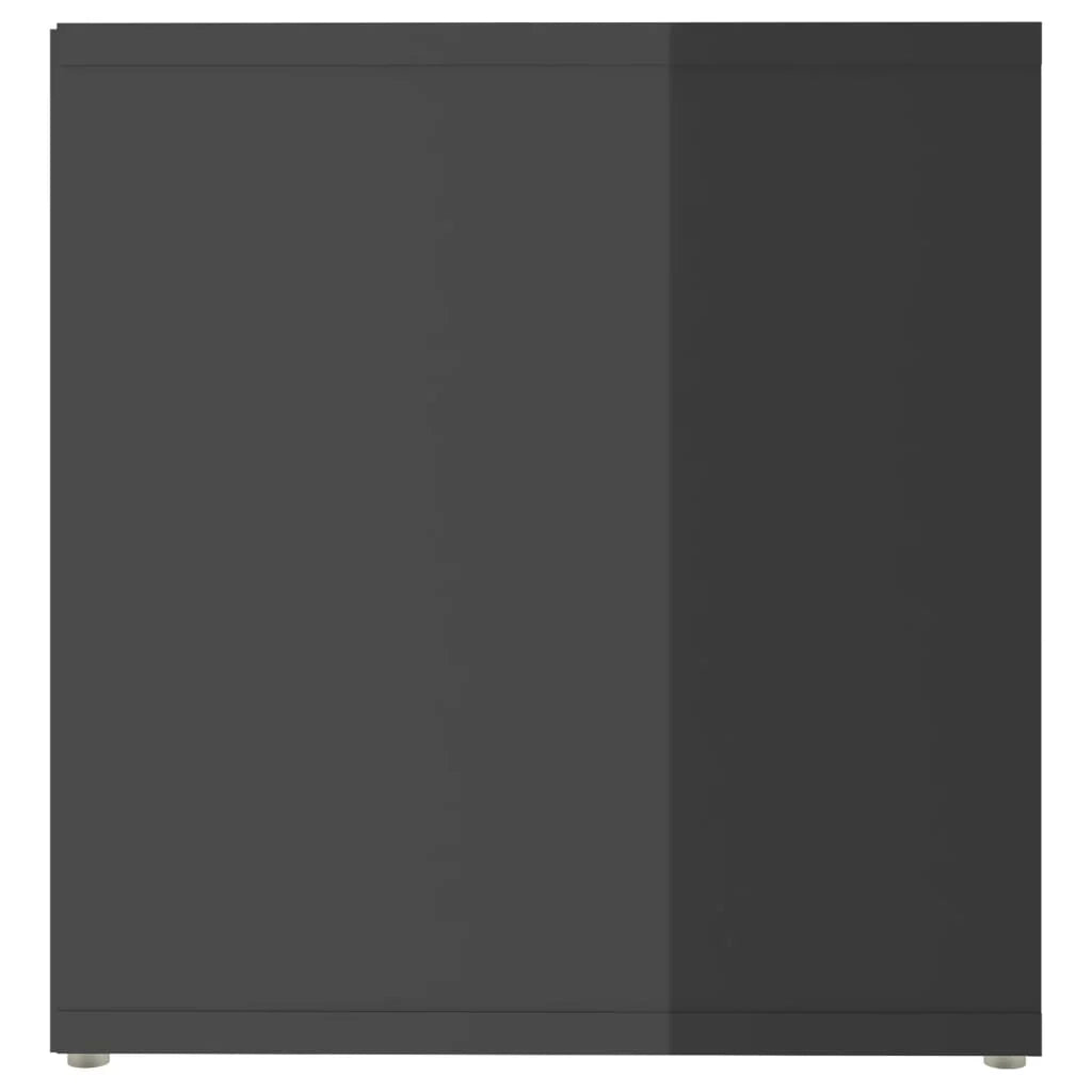 Mobile TV multimediale mensola TV credenza TV sala da pranzo soggiorno camera da letto finitura lucida 72 x 35 x 36,5 cm legno ingegnerizzato grigio 02_0027070