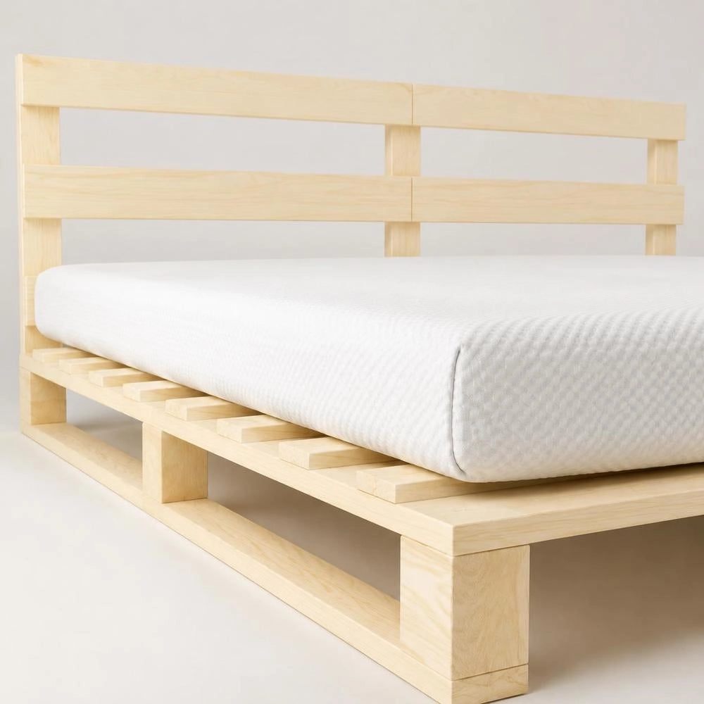 Pallet Bed Made Of Solid Pine Wood, 140x200 Cm