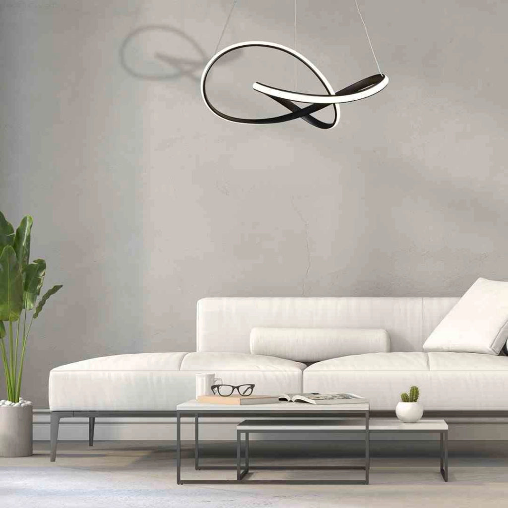 Lampadario sospeso LED Milagro Cappio Ø60 nero 36W 4000K