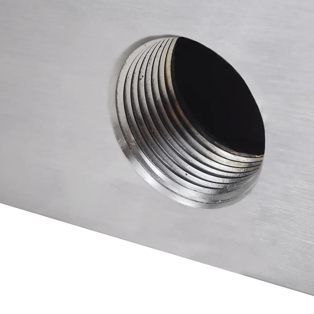 Fontana a Cascata per Giardino-Fontane  Giardino Rettangolare Acciaio Inox 30 cm