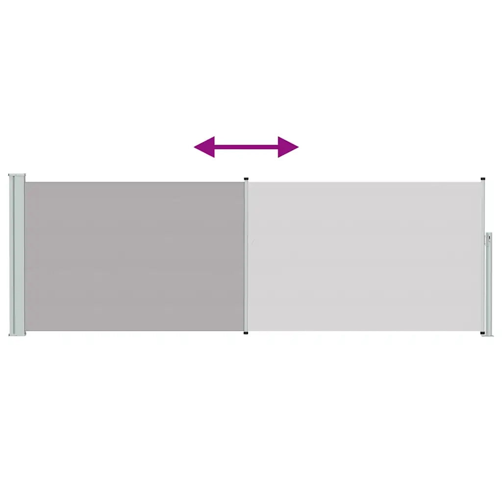 Tenda da Sole | Tenda laterale Retrattile per Patio 100x300 cm Grigio