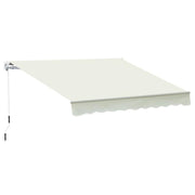 TENDA DA SOLE PER ESTERNO AVVOLGIBILE A MANOVELLA 295 X 245 CM BIANCO