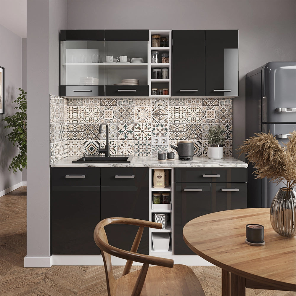 Vicco Scaffale da cucina Bianco 30 cm senza piano di lavoro