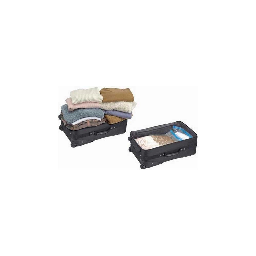 Trade Shop - 5 Sacchetti Buste Sottovuoto 80x130cm Salva Spazio Per Abiti Lenzuolo Biancheria -