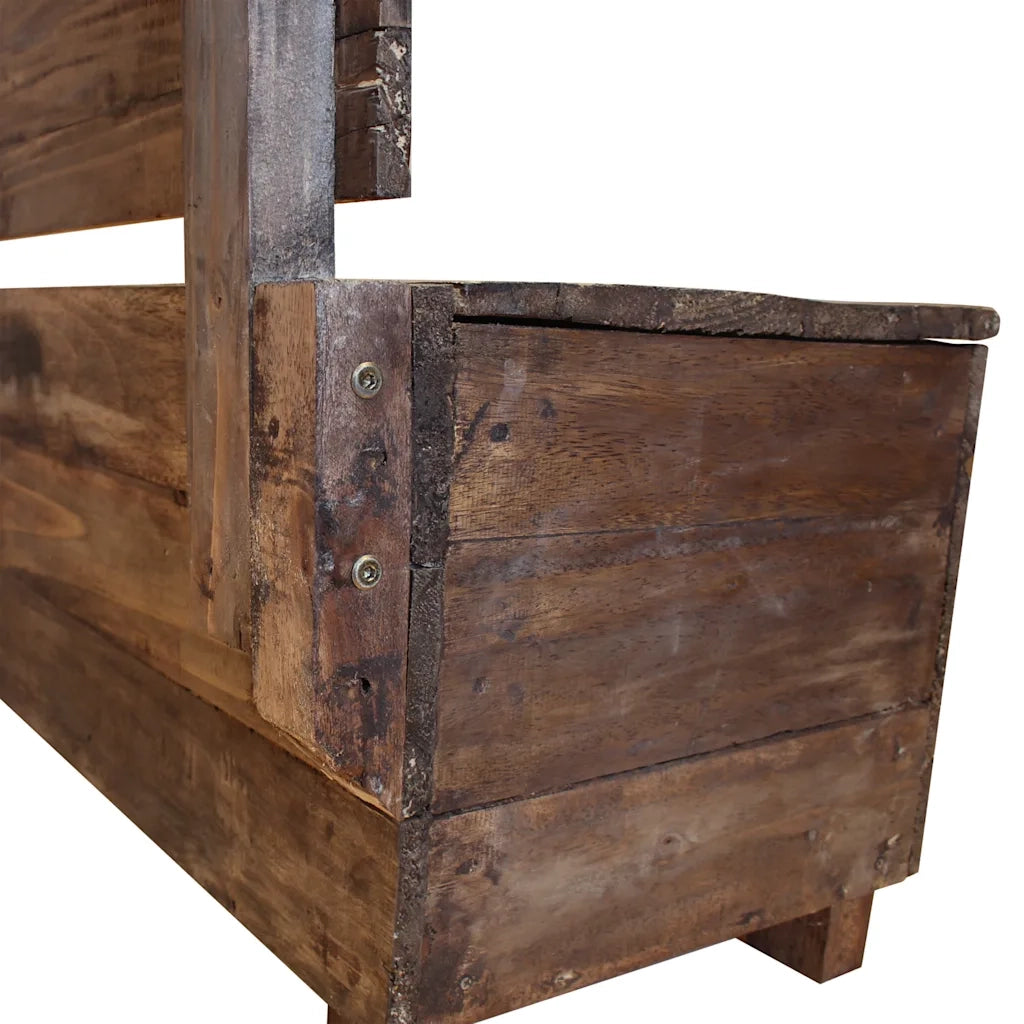 Panca in Legno Massello di Mogano 86x40x60 cm