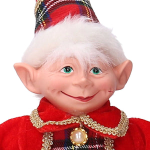 Elfo tessuto rosso verde cm 13x9xh50