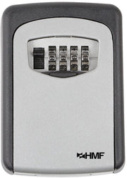 Serratura esterna con combinazione a 4 cifre, cassaforte per esterni | 12,2 x 8,7 x 4 cm | Grigio