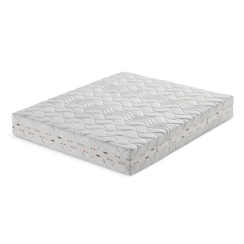 Materasso sfoderabile MADE IN ITALY CRYSTAL 160X190 con molle insacchettate, 4 cm di Memory Foam a 9 zone, rivestimento in tessuto antiacaro termoregolante e fascia traspirante