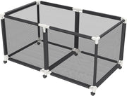 Carrello per palloni, 160 x 79 x 88 cm, con 4 rotoli, in rete di nylon per calcio, basket, pallavolo