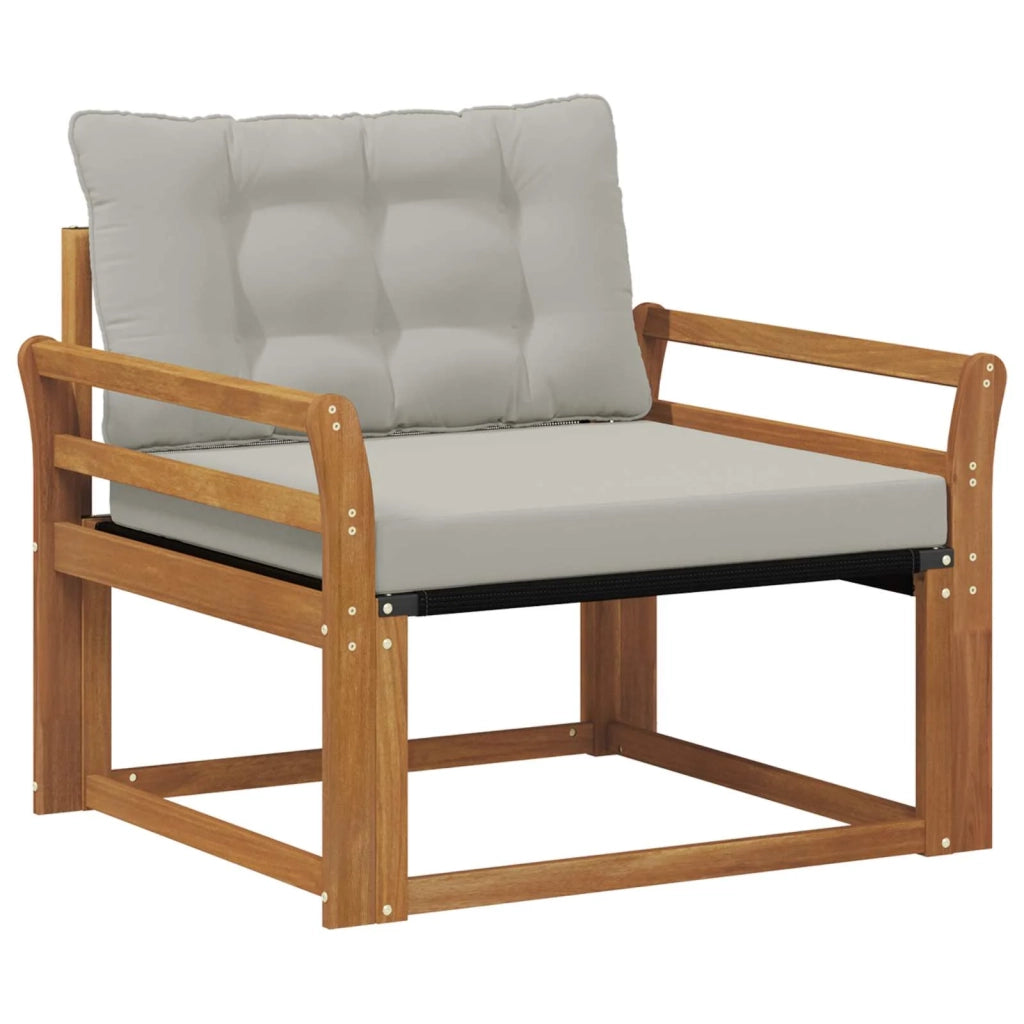 Set di divani da esterno-Sofa da giardino Legno di Acacia Massello e Textilene 636451