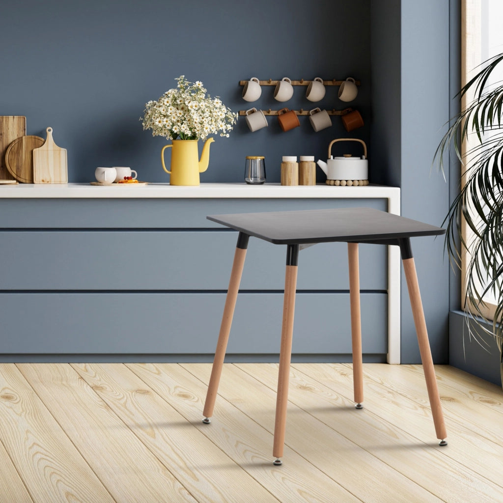 Tavolo Quadrato da Cucina Viborg nero,60 cm