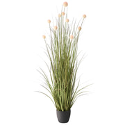 Pianta artificiale in vaso Materiale sintetico verde e vaso di plastica nero 120 cm Accessorio decorativo per la casa