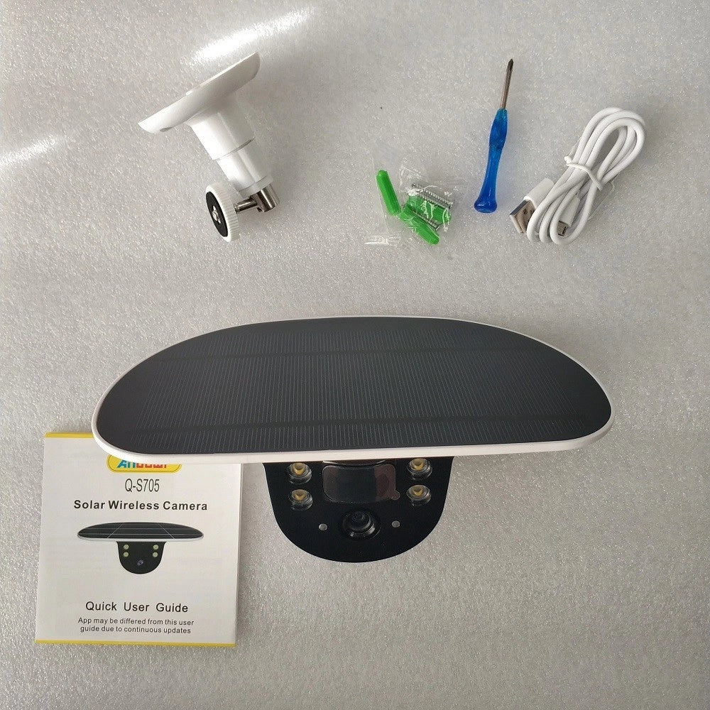 Trade Shop - Telecamera Di Sorveglianza Ip Wireless Per Esterni Ad Energia Solare Wifi Q-s705 -