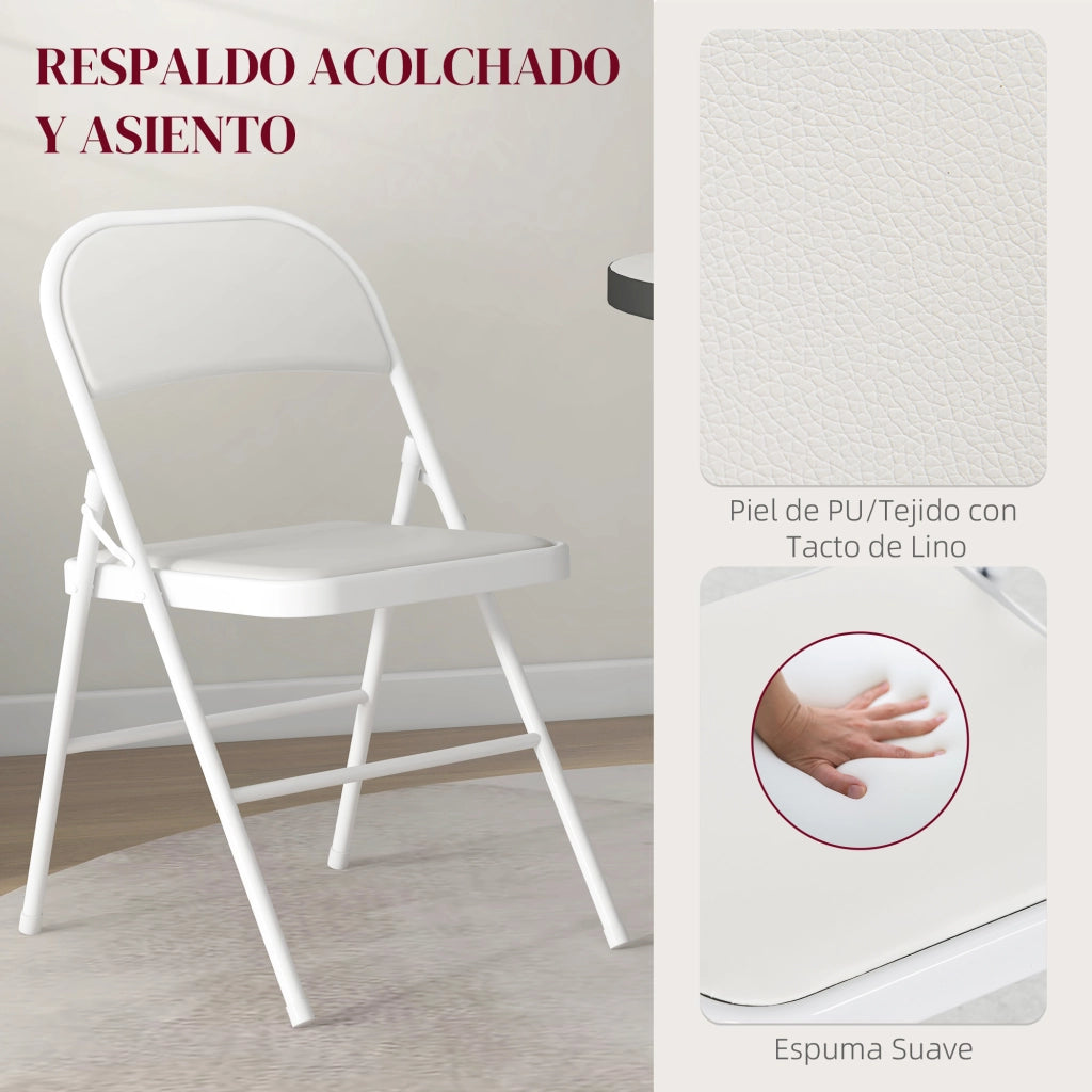 Sedia da ufficio ¨C zephmum ¨C bianco metallo 45x46x78 cm