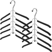 Hanger per abito 5 ganci - Spazio risparmiato - Costruzione robusta - Antiscivolo - Rivestimento morbido - 40 x 30 cm - Hanger per abiti