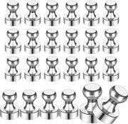 Magneetti forti, neodymium extra forti 24 pezzi mini magneti per frigorifero, 12 x 16 mm pannello magnetico, lavagna, lavagna piccola per ufficio metallo argento