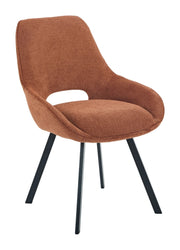 Sedia Krystal in Tessuto Mattone 63x57x82 cm