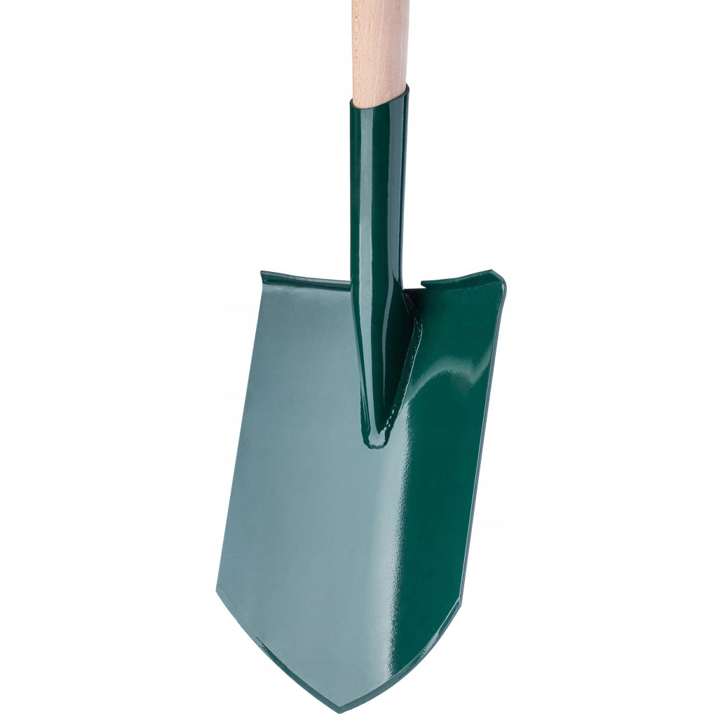 KADAX Pala da giardino in metallo affilato con manico in legno, robusta, 116 cm