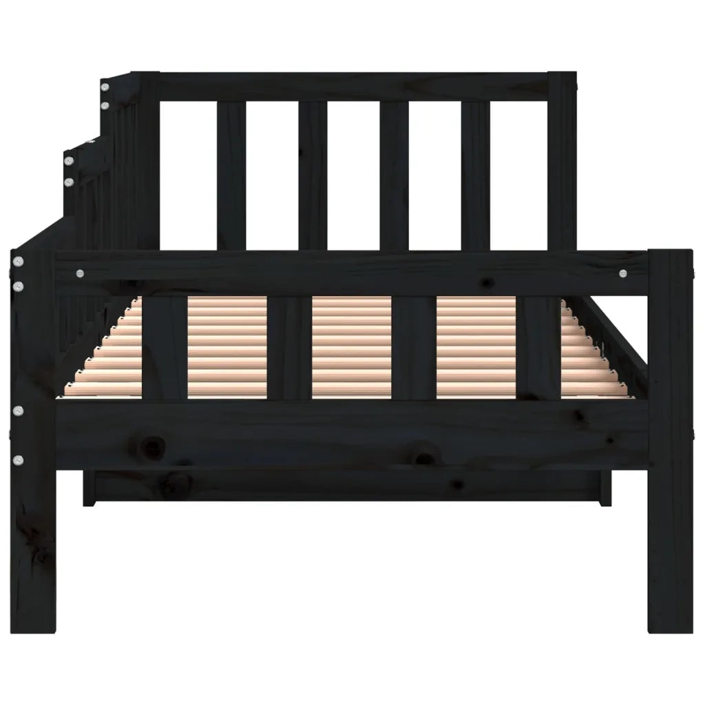 Dormeuse Nera 90x190 cm in Legno Massello di Pino 840375