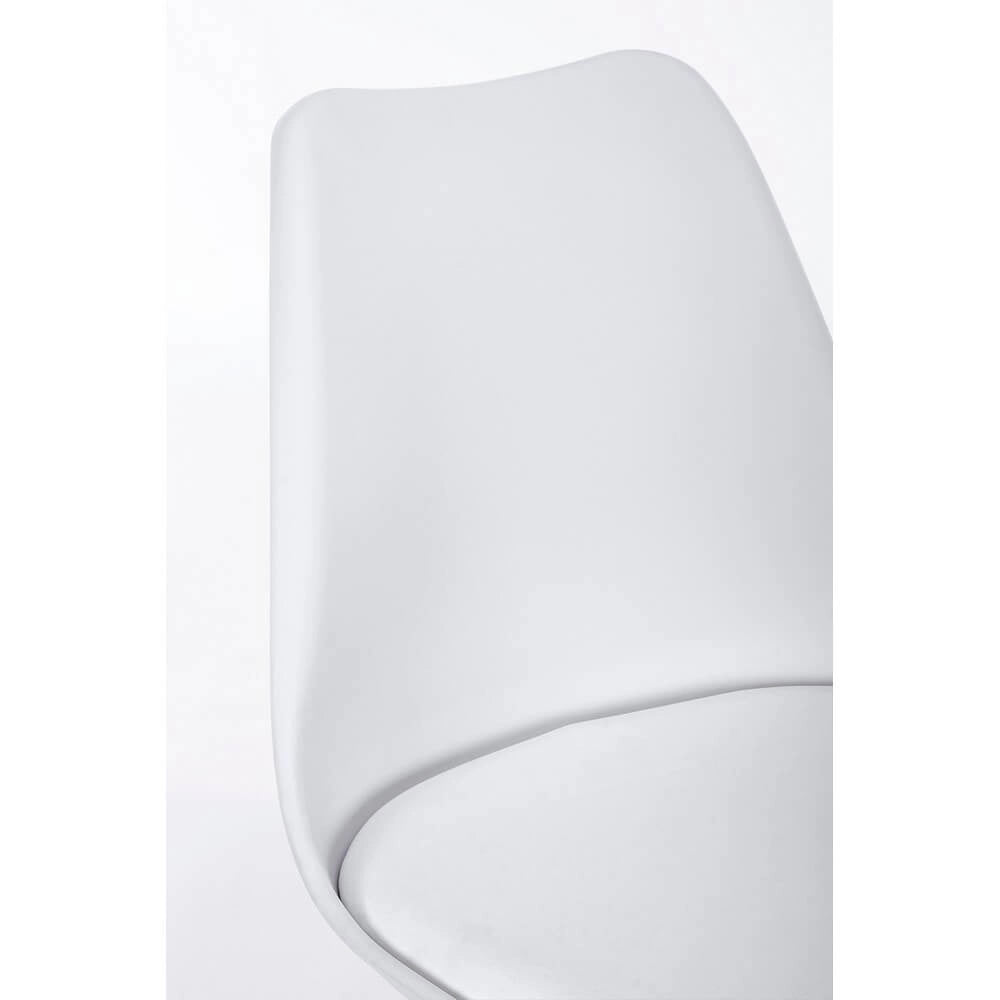Set di 4 Sedie Design Nordico con Cuscino in Similpelle e Gambe in Faggio - FIO