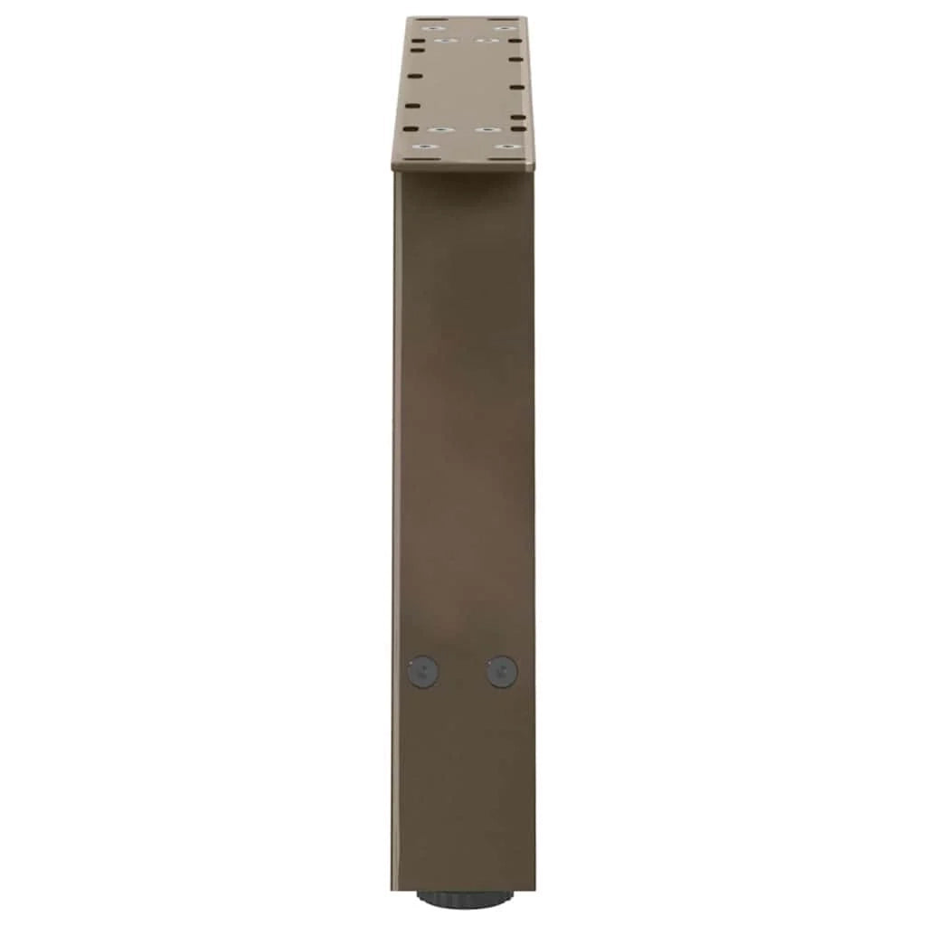 Set di 2 gambe per tavolino da caffè a forma di A 70 x 30 cm con livelli regolabili estetica moderna acciaio nero 02_0057107